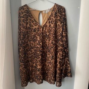 Cheetah Print Plus Size Blouse